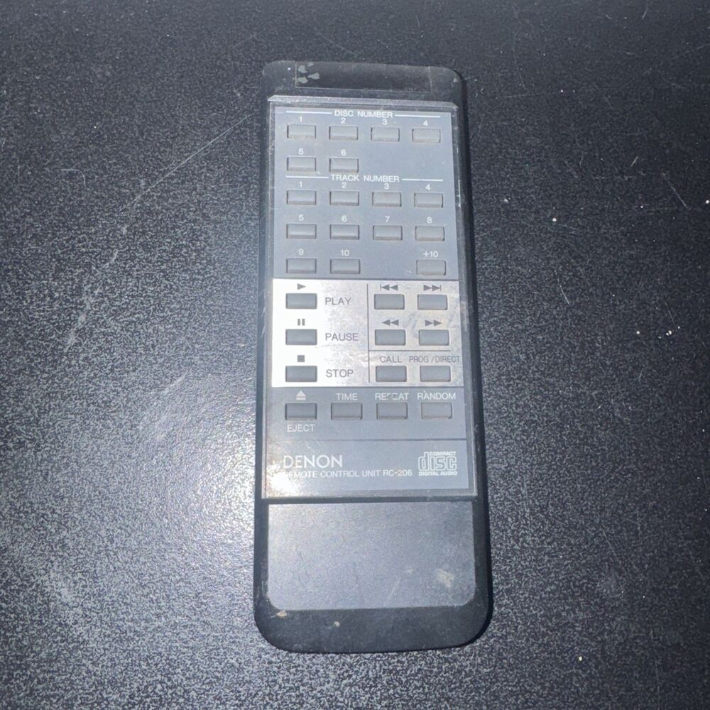 Denon RC-206 6-Disc CD Player Remote Control Genuine